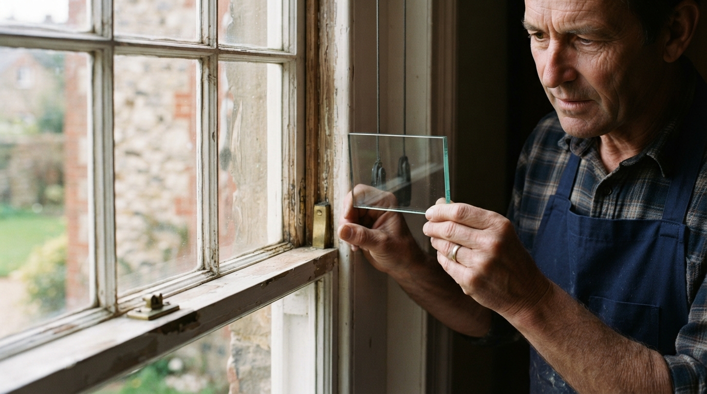 man looking at Low-Emissivity Glass